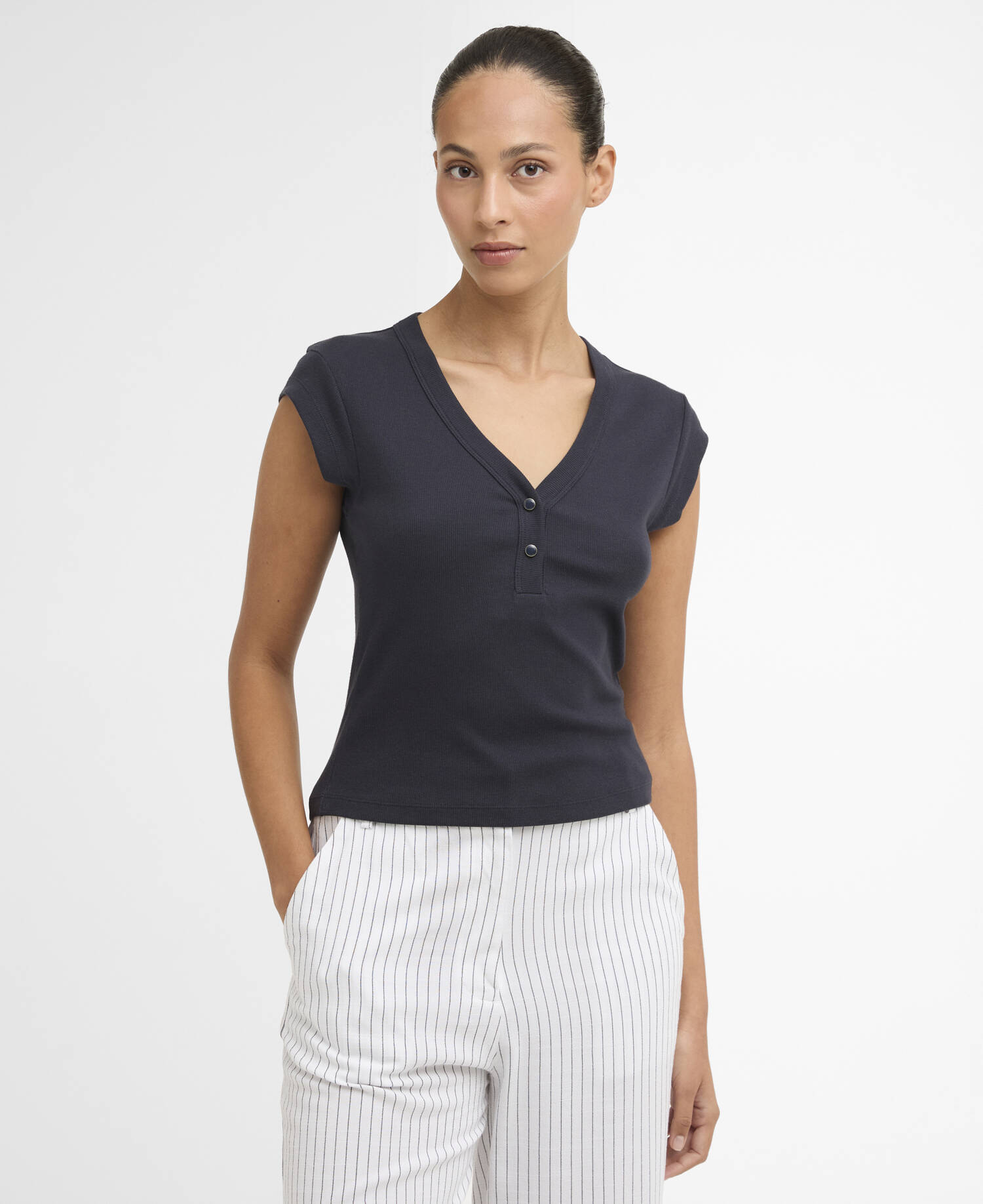 T-Shirt Verona Ribbed Dark Navy image number 0