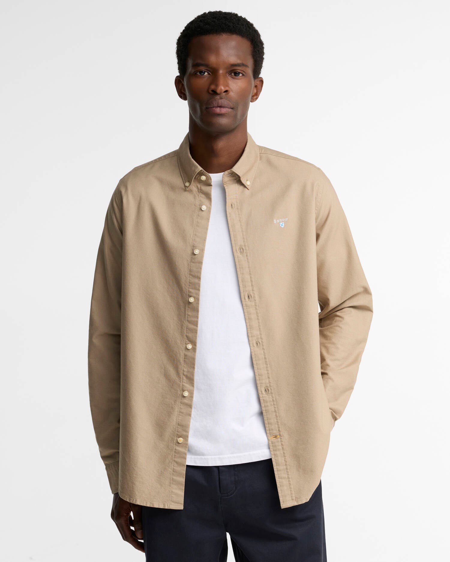Camicia sartoriale Oxford Washed Stone image number 0
