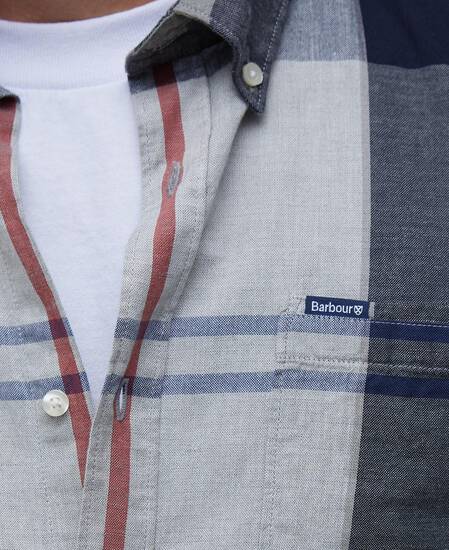 Doughill Tailored Short-Sleeved Shirt Bleached Pine Tartan