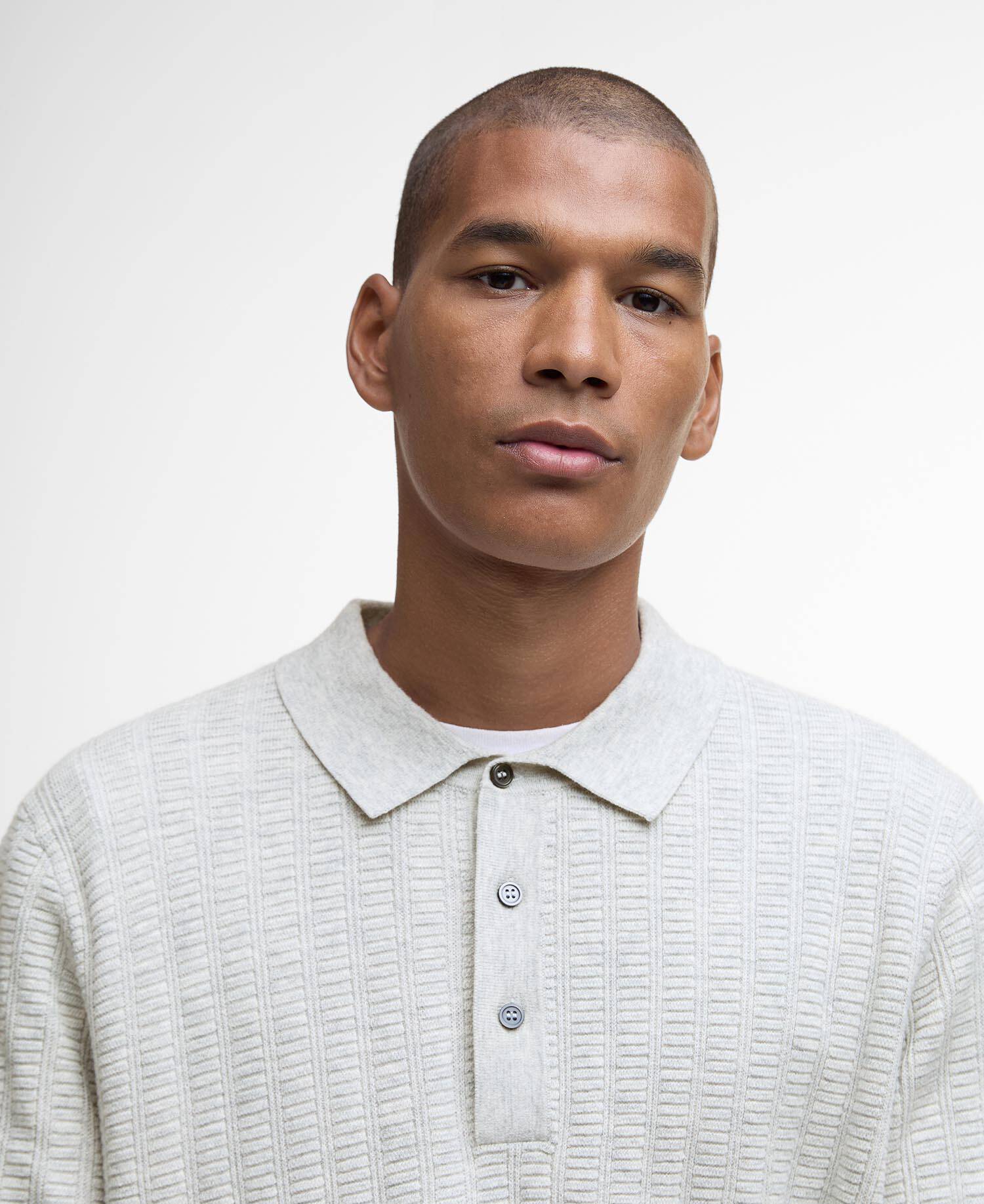Polo in maglia Smeaton Grey Marl image number 3