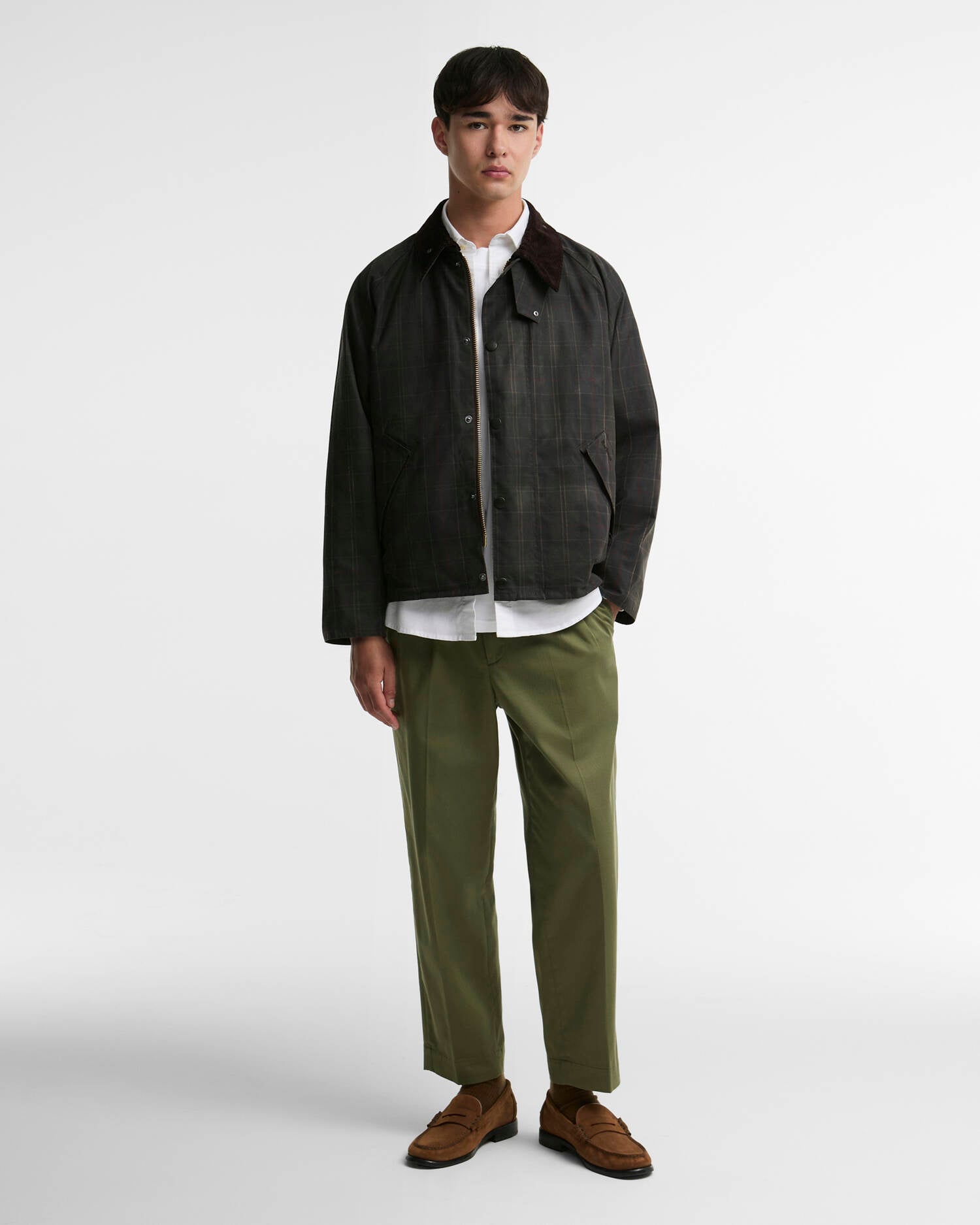 Tartan Transport Waxed Jacket Dark Tartan image number 1