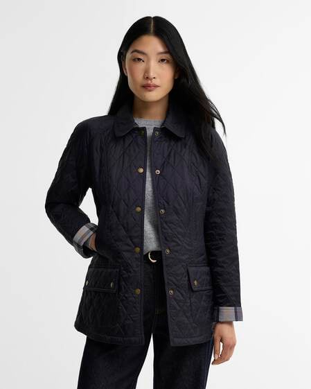 Summer Beadnell Quilted Jacket Classic Navy