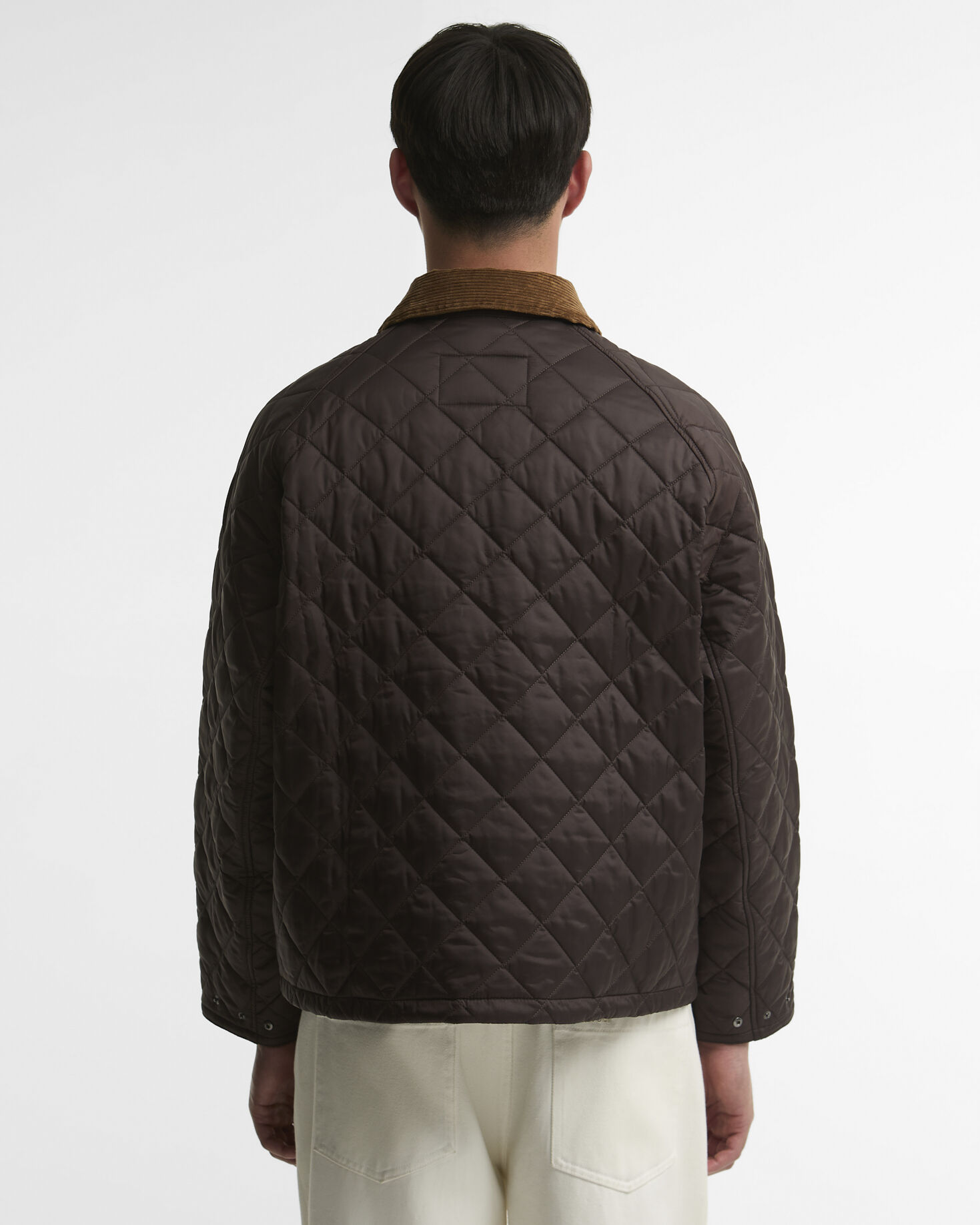 Oversized Transport Quilted Jacket Dark Brown