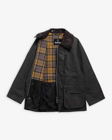 Oversized Bedale Waxed Jacket Classic Grey