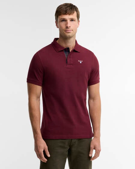 Tartan Pique Polo Shirt Ruby