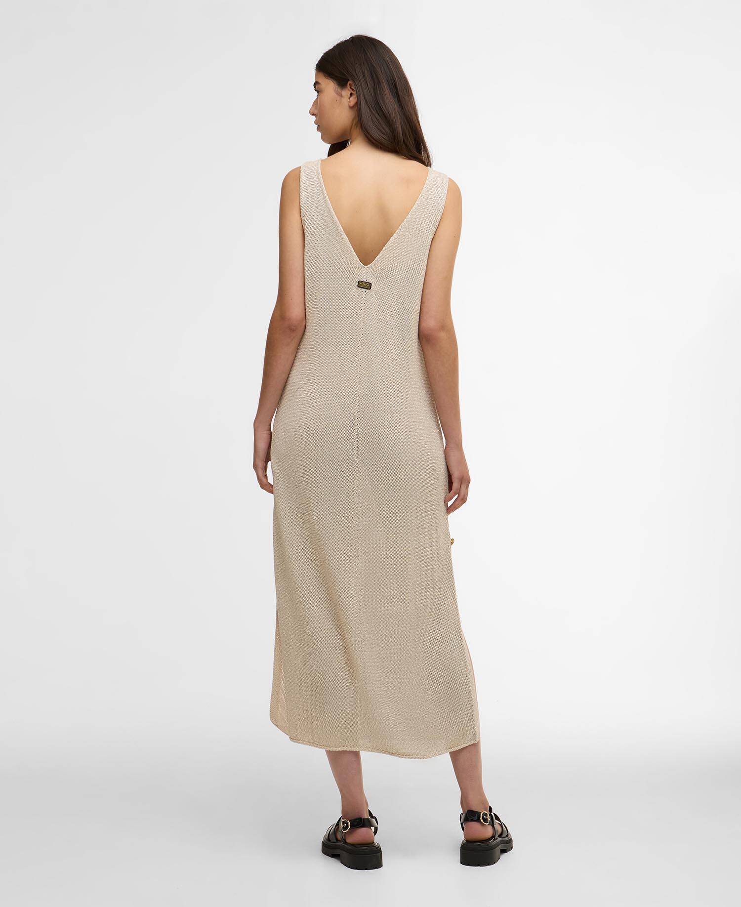 Valencia Knitted Midi Dress Ecru image number 2