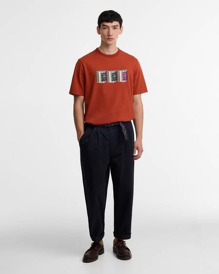 Paul Smith Loves Barbour Tinned Graphic T-Shirt Russet