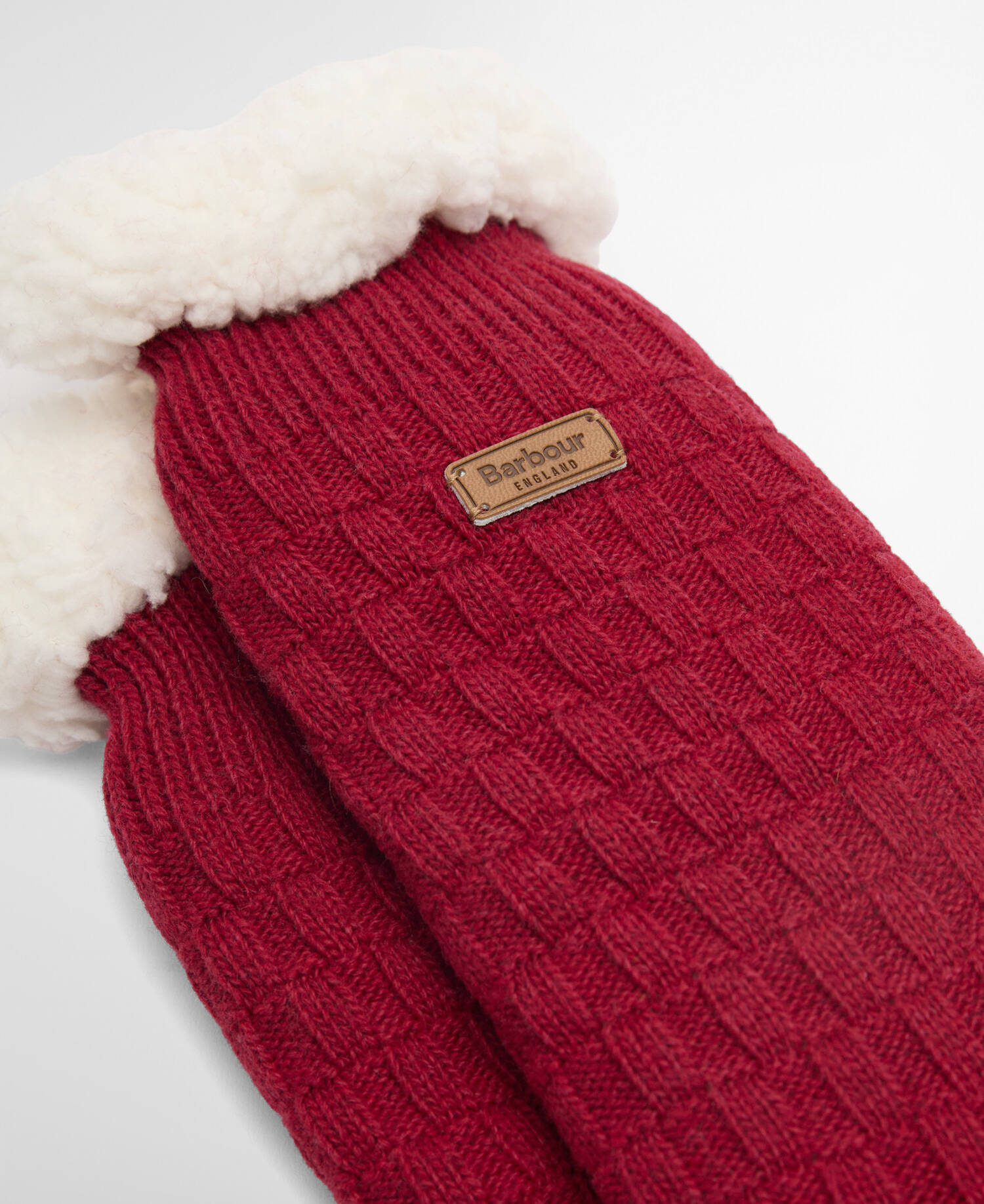 Cable Knit Lounge Socks Red image number 2