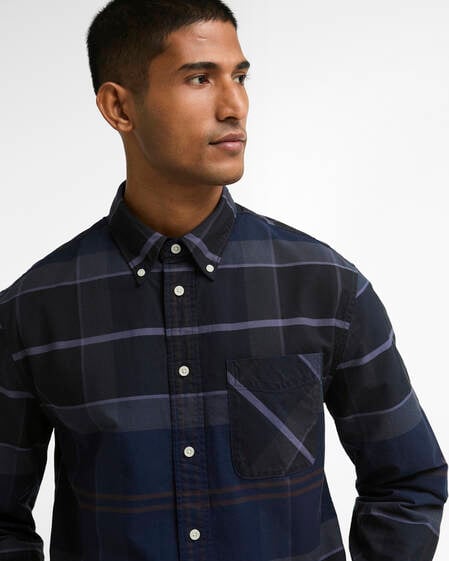 Mineral Tartan Dunoon Authentic-Fit Shirt Midnight Loch