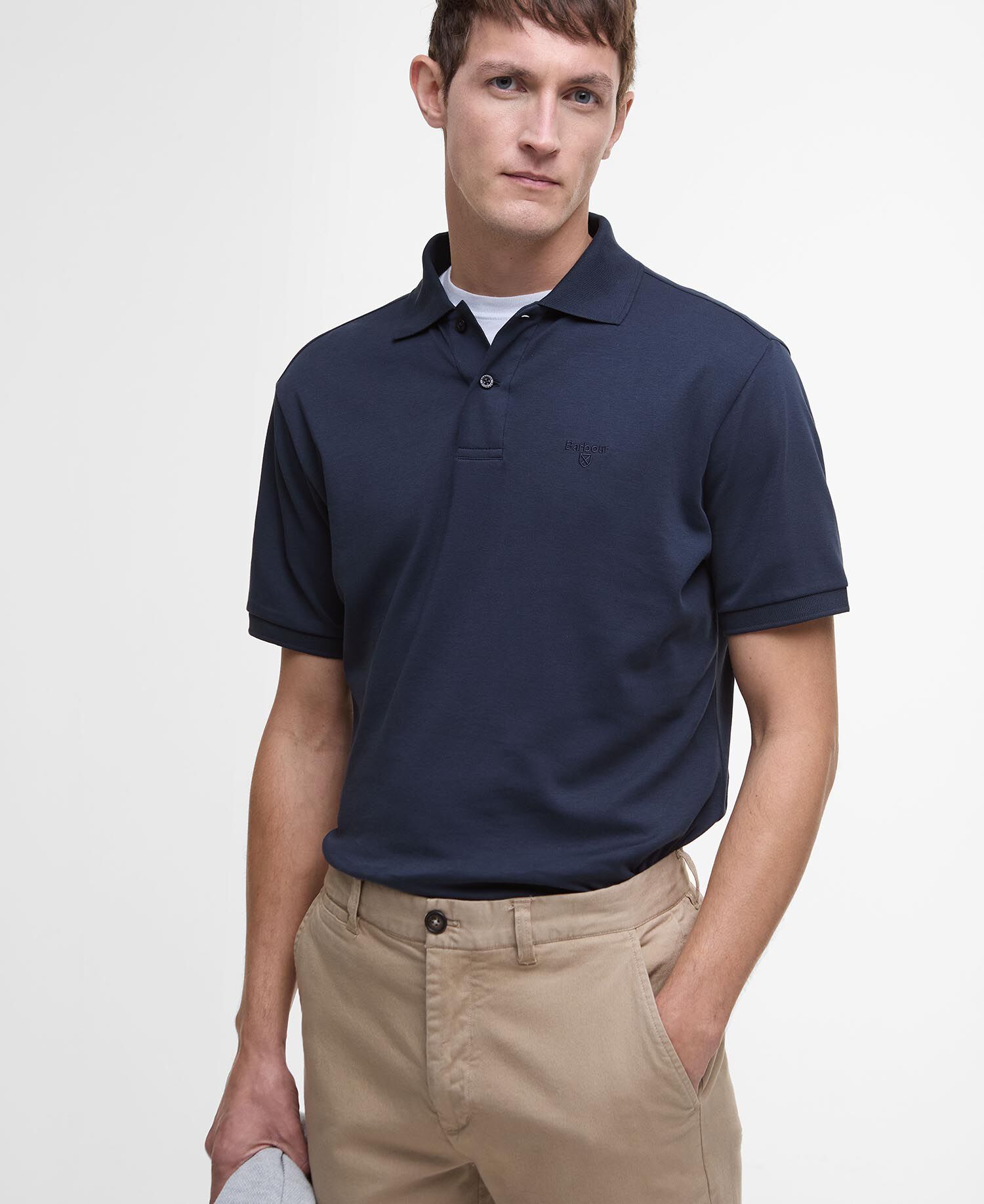 Washed Stretch Tailored Trousers Washed Stone