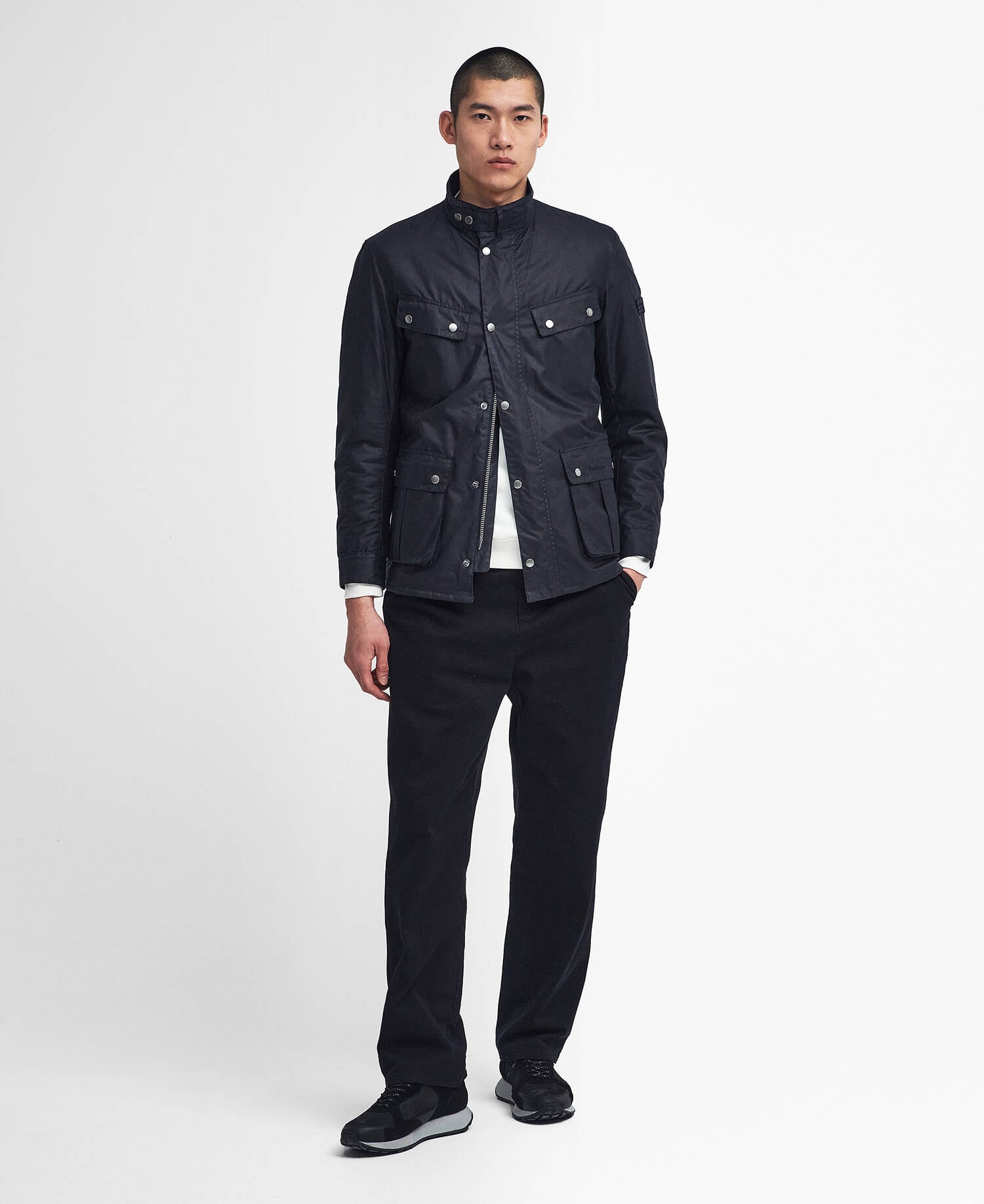 Duke Waxed Jacket Classic Navy image number 1