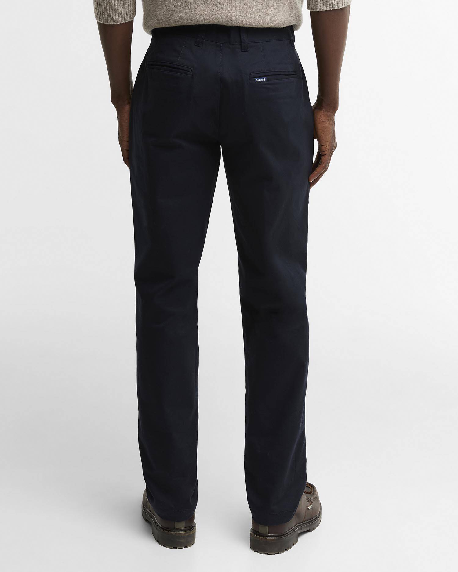 Suede Sateen Tailored Trousers Dark Navy image number 2