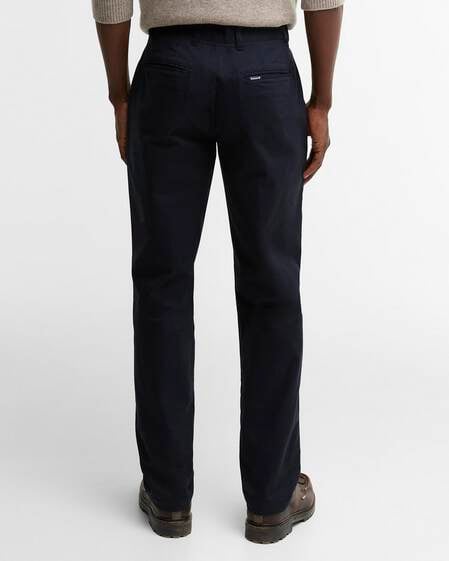 Suede Sateen Tailored Trousers Dark Navy