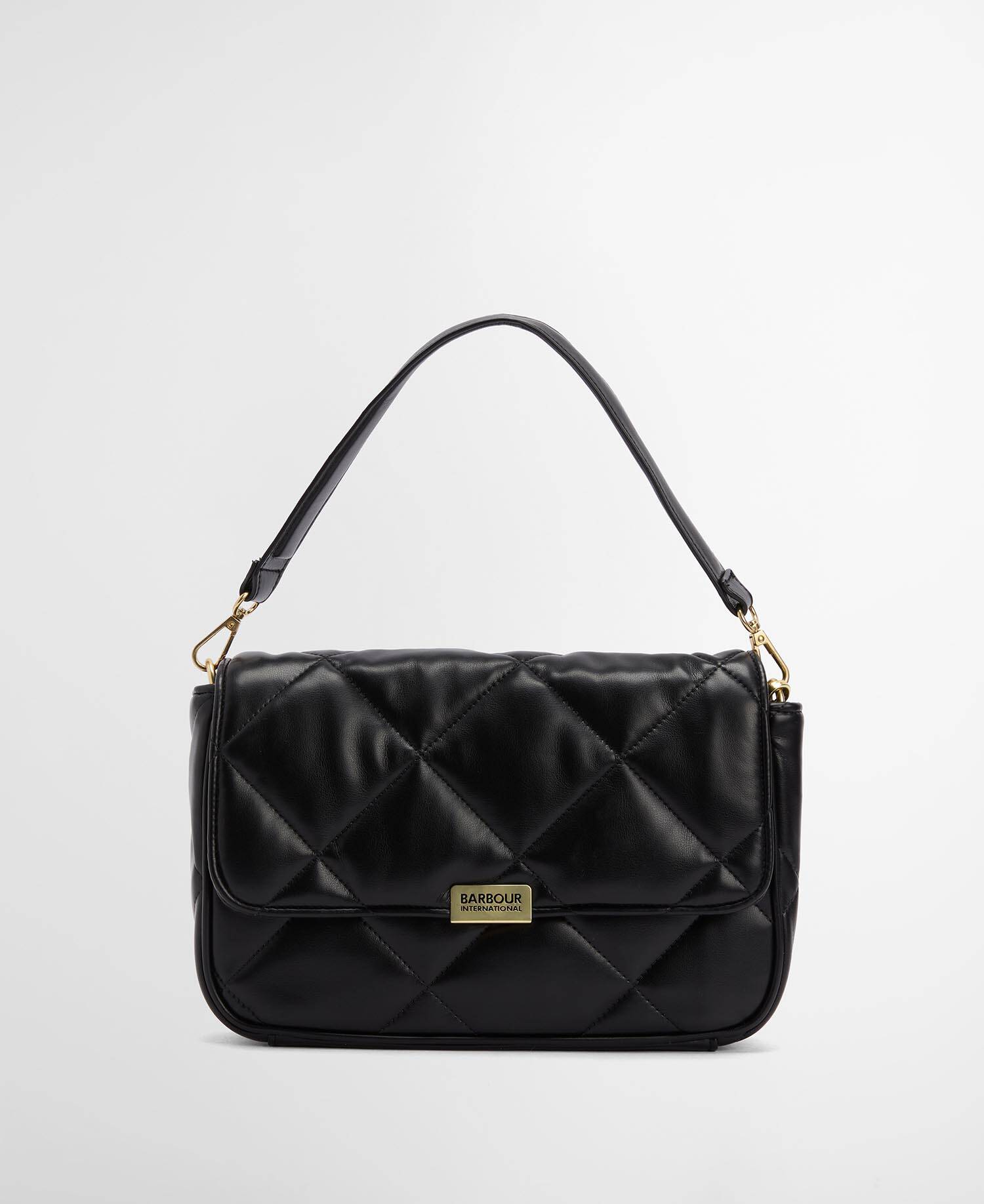 Soft Quilted Shoulder Bag Black image number 0
