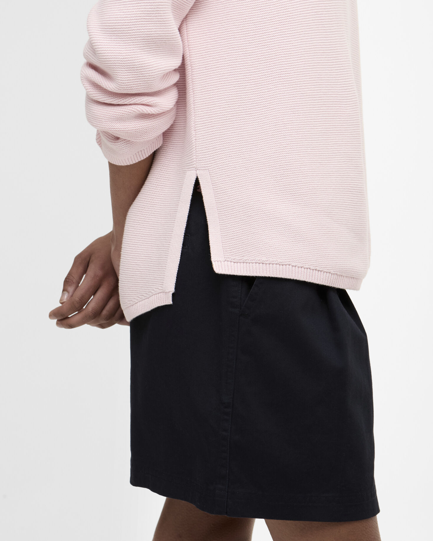 Pullover Marine Rundhalsausschnitt Pink