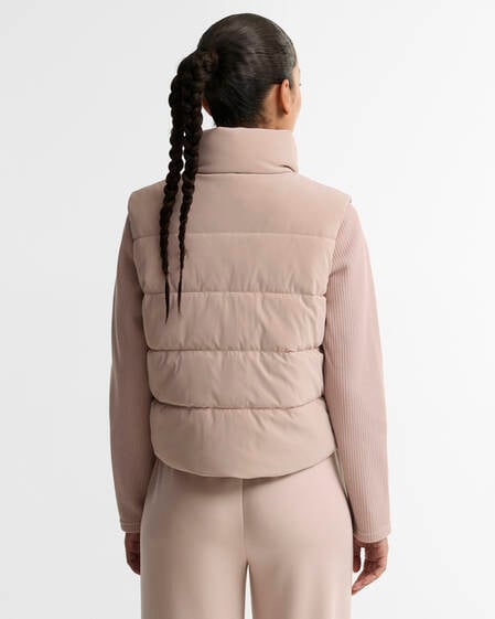 Balaton Faux-Velvet Quilted Sweatshirt Nutmeg