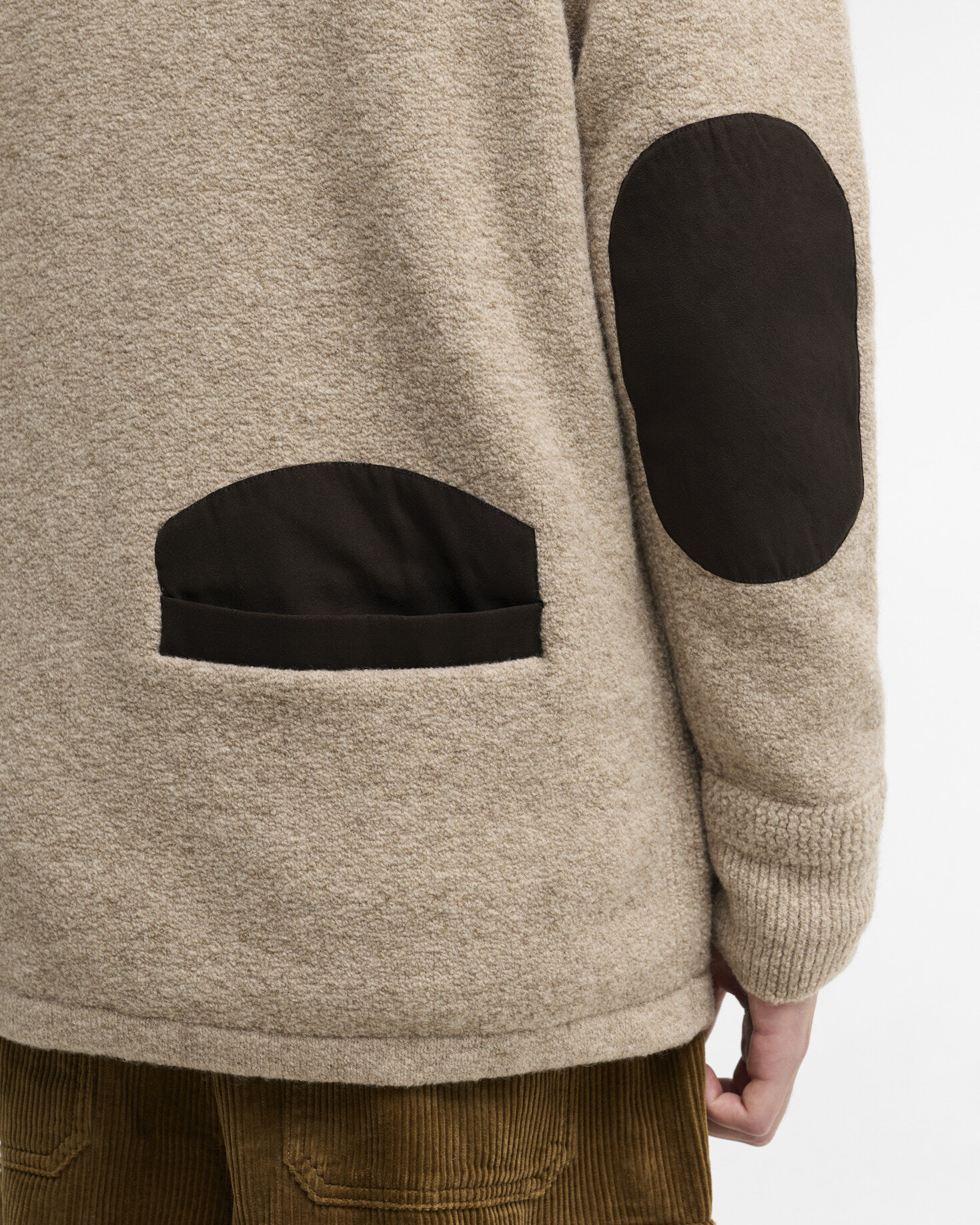 Barbour x Norbit Wool Boucle Cardigan Oatmeal