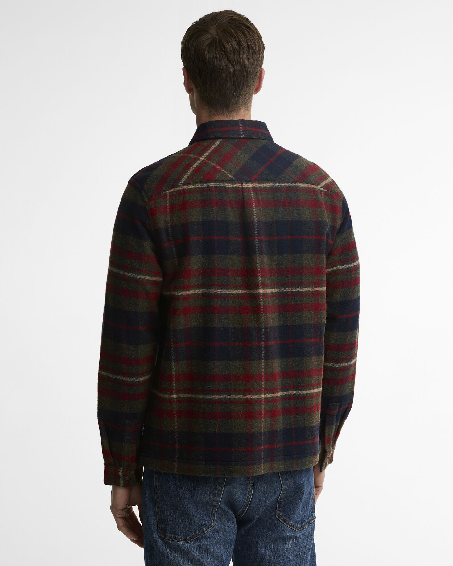 Southview Checked Overshirt Olive