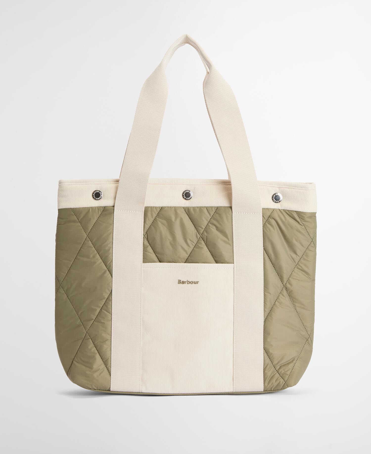 Healy Quilted Tote Bag Bleached Olive