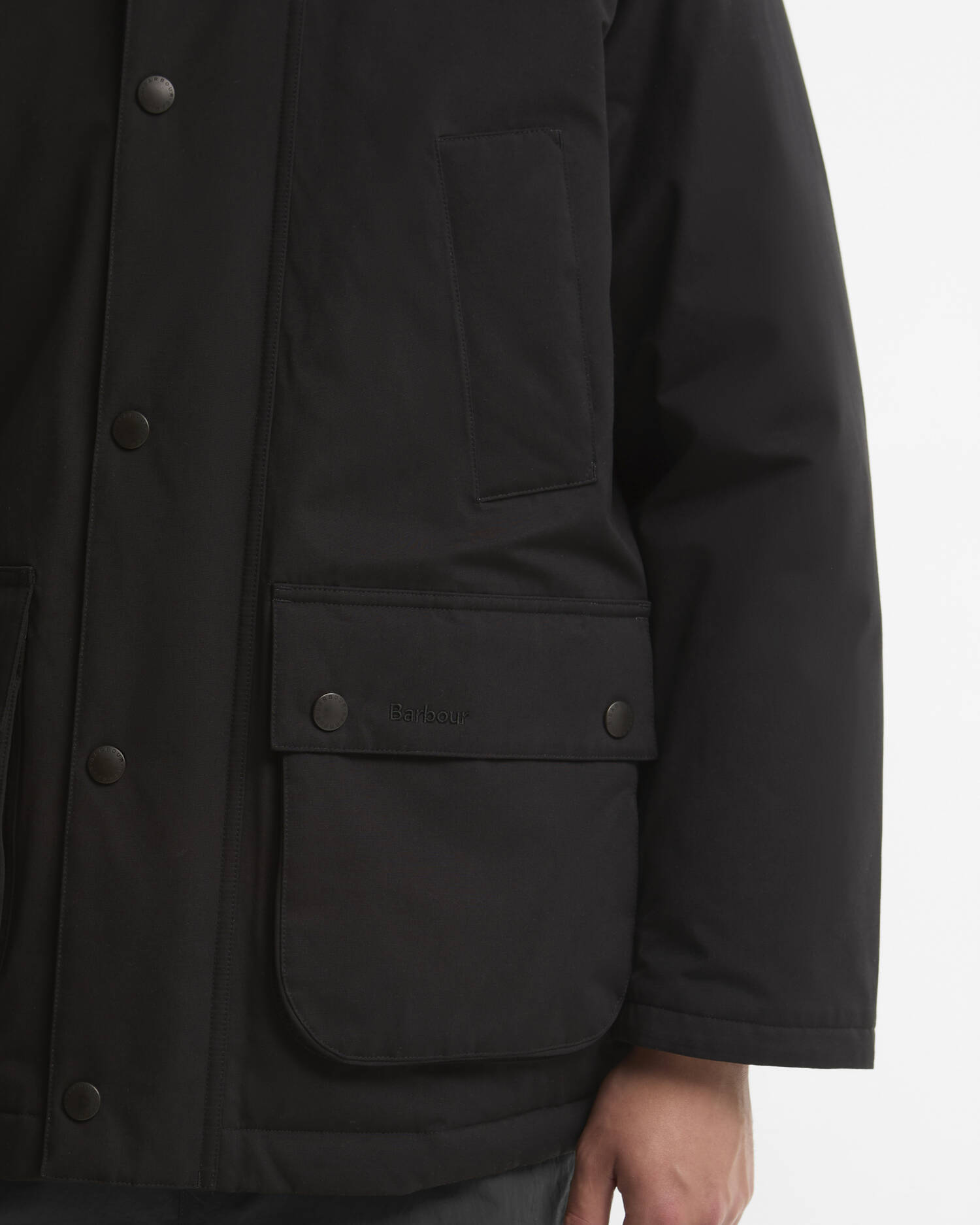 Oversized Bedale Waterproof Down Jacket Black image number 5