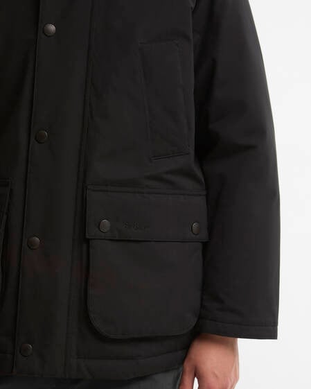 Oversized Bedale Waterproof Down Jacket Black