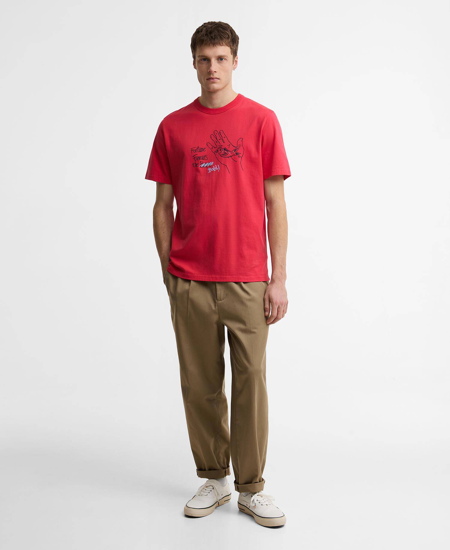 Paul Smith Loves Barbour Fortune Fish Graphic T-Shirt Winterberry image number 1