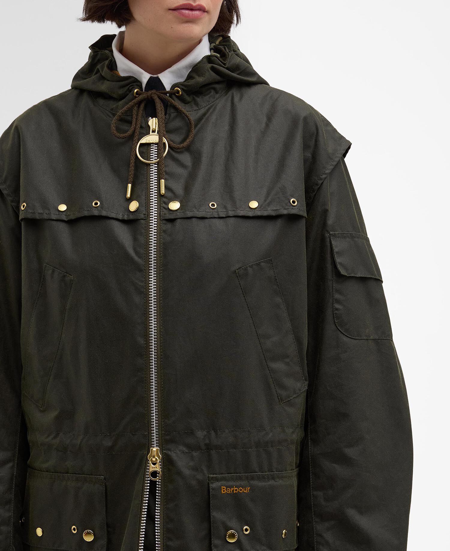 Wachsjacke Aberford Archive Olive/Ancient Tartan