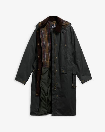 Antoinette Longline Waxed Jacket Sage/Classic