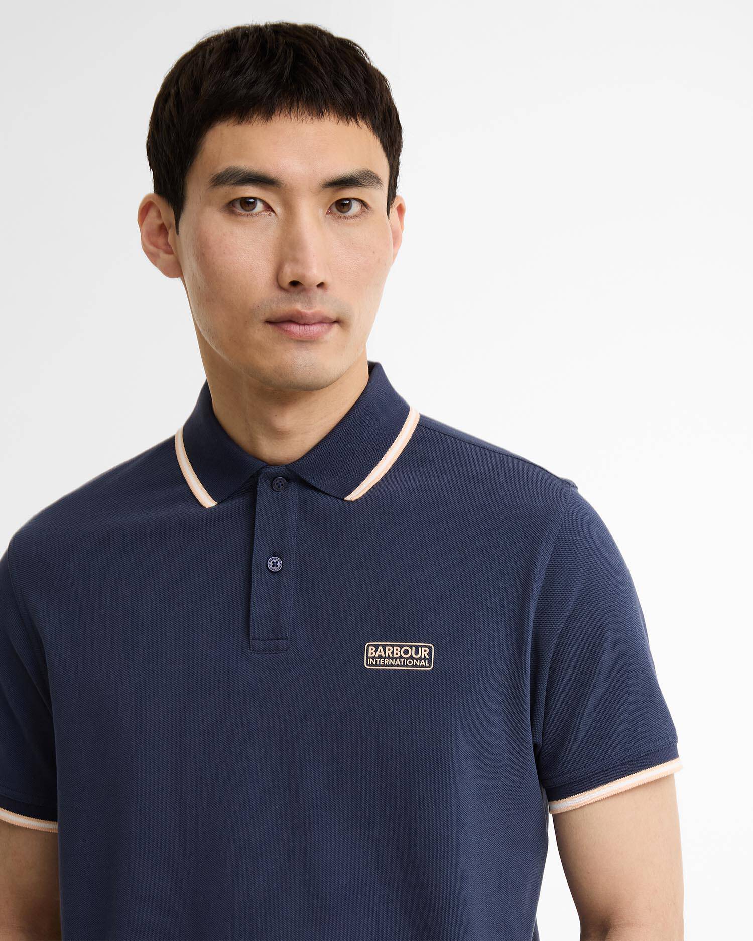 Evan Short-Sleeved Polo Shirt Oxford Navy image number 3