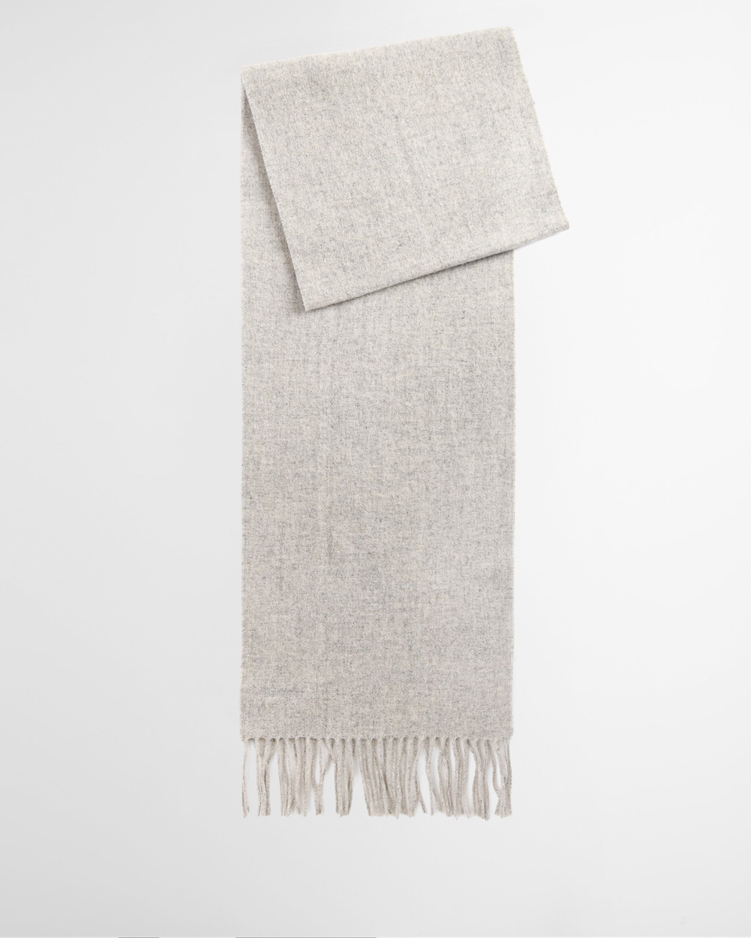 Lambswool Woven Scarf Light Grey Melange