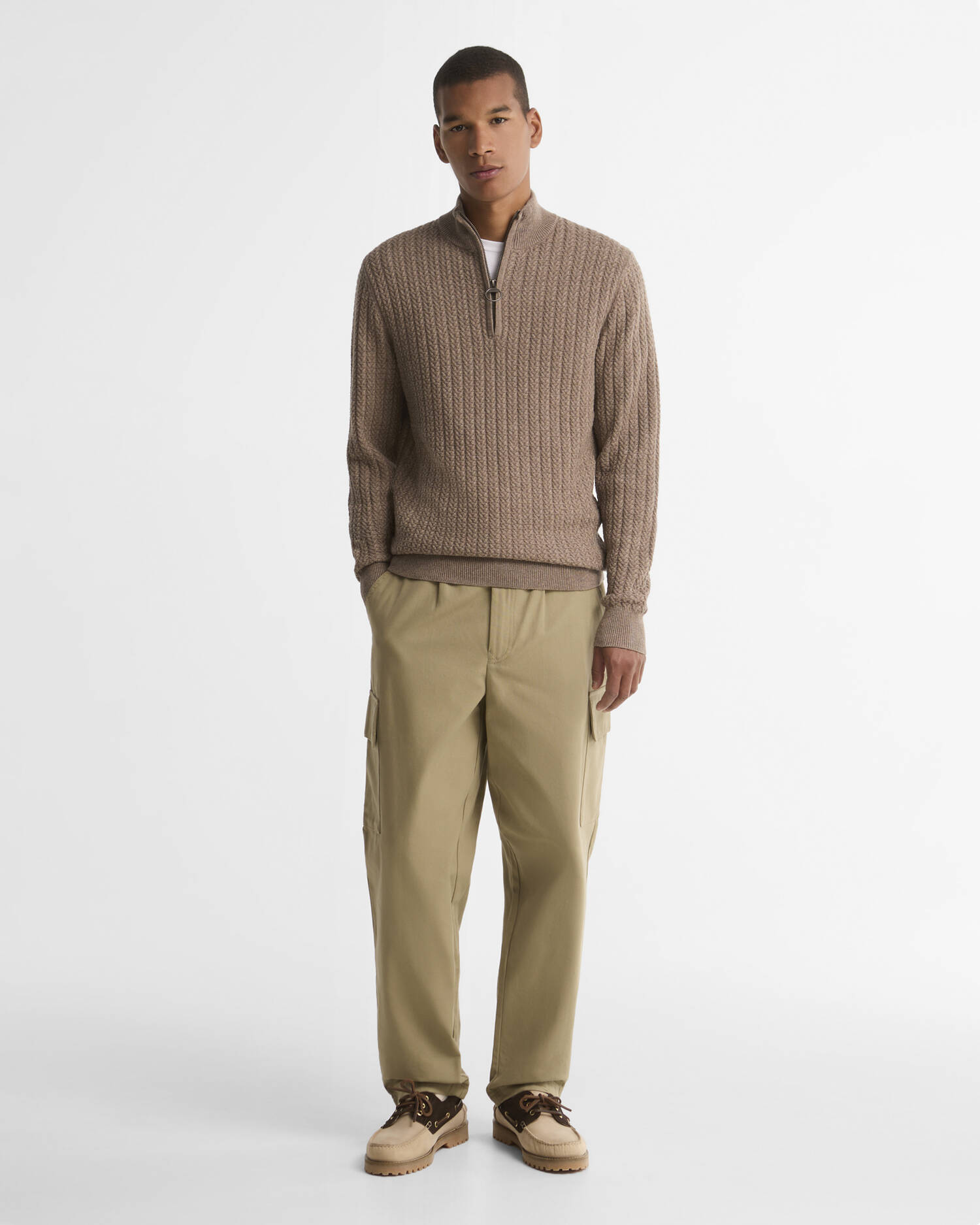 Barbour Hose Washed Cargo Relaxed Mushroom image number 0