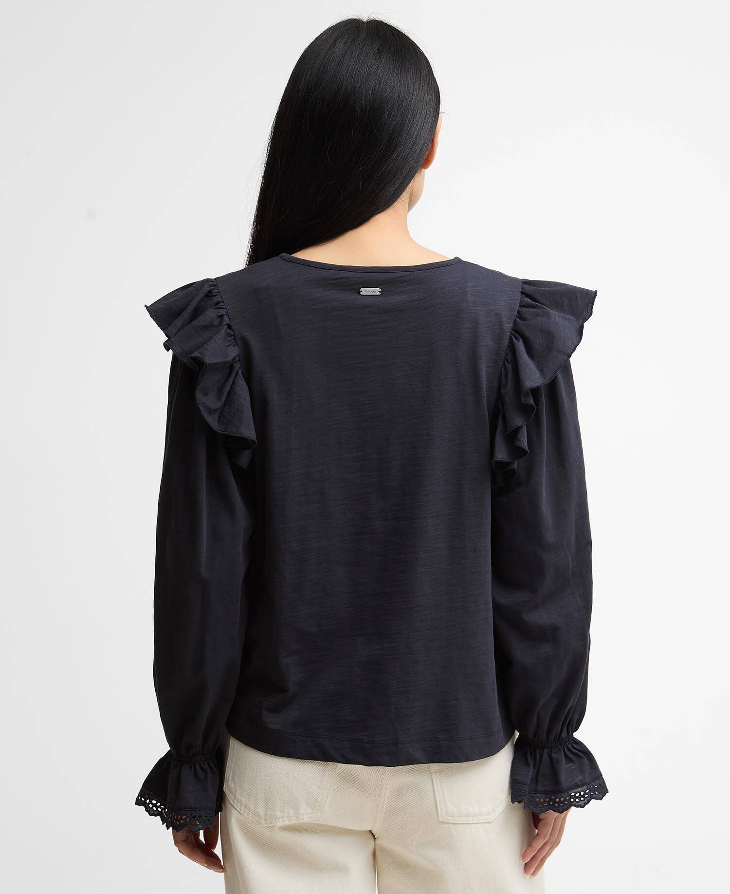 Carleen Ruffled Blouse Dark Navy image number 2