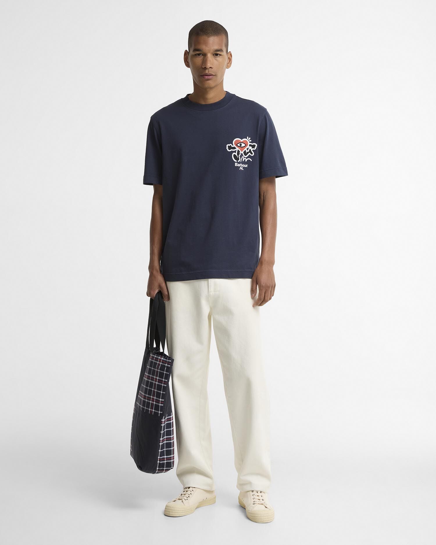 Barbour x Mul Camping Trip Relaxed T-Shirt Navy