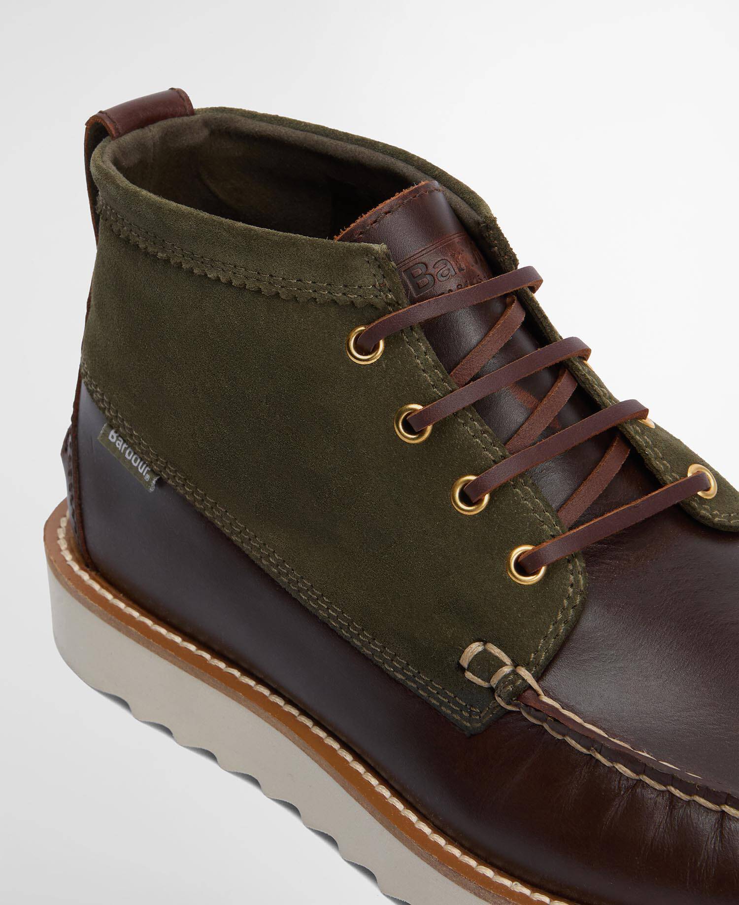 Stivaletti chukka Hadston Olive/Dark Brown image number 4