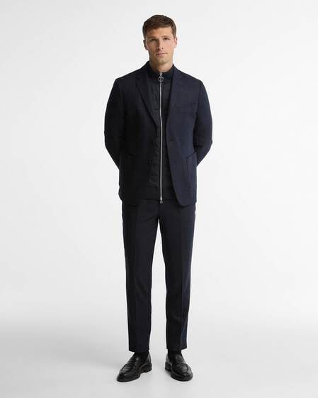 Barbour Hose Fairford Herringbone Tailored Navy
