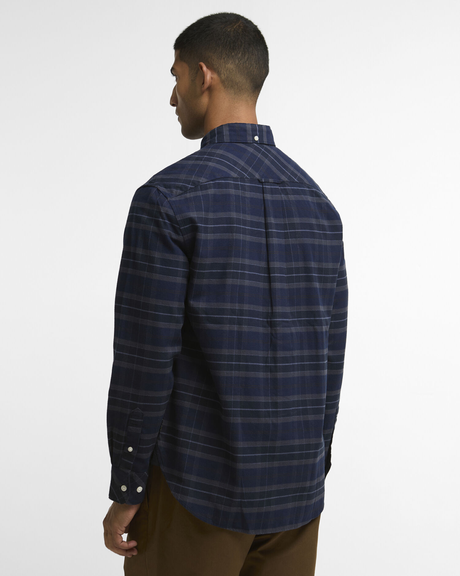 Mineral Tartan Authentic-Fit Long-Sleeved Shirt Midnight Loch