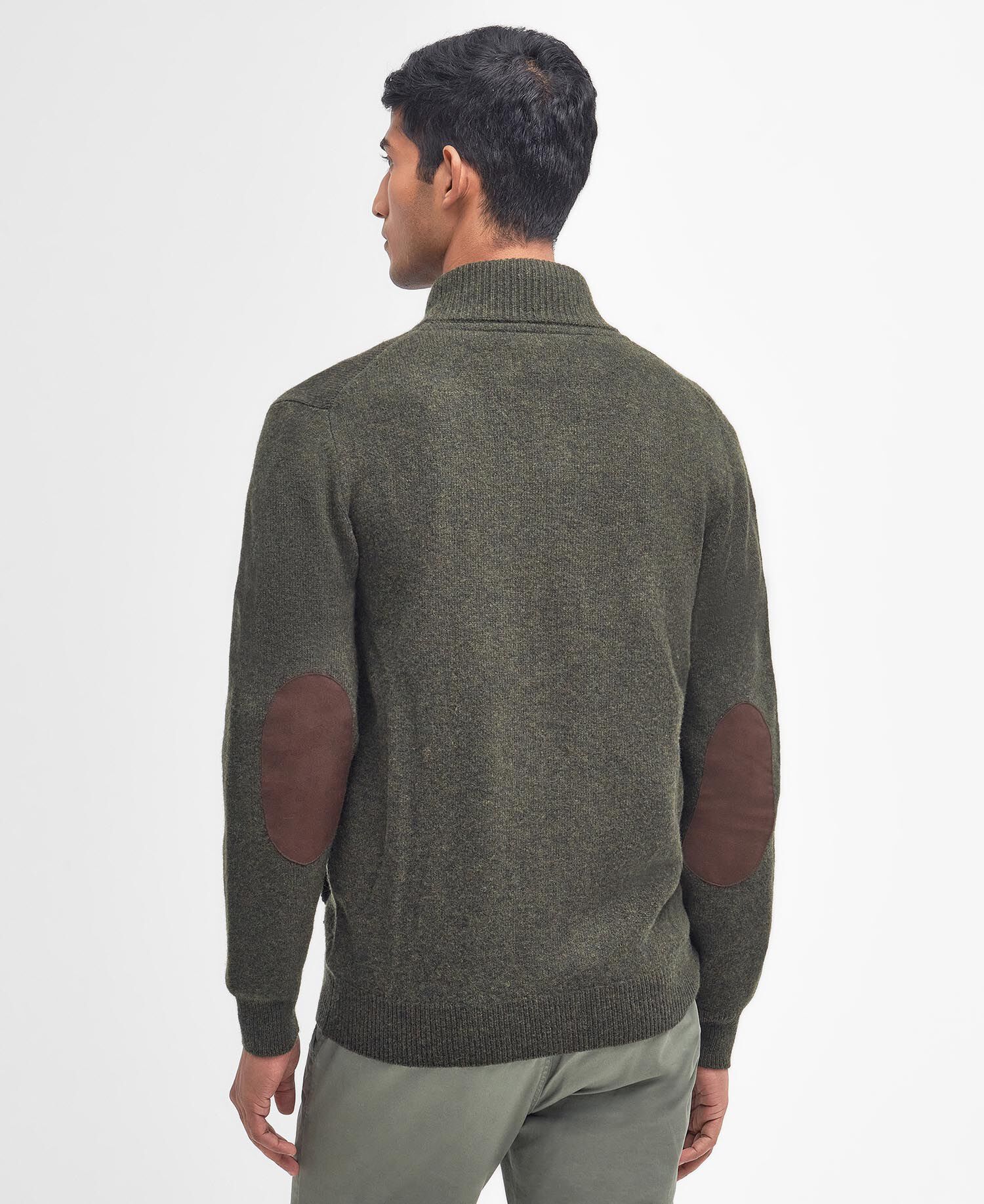 Essential Elbow-Patch Cardigan Seaweed