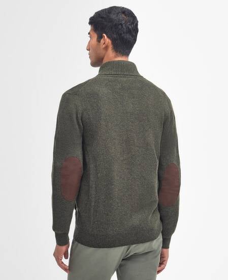 Essential Elbow-Patch Cardigan Seaweed