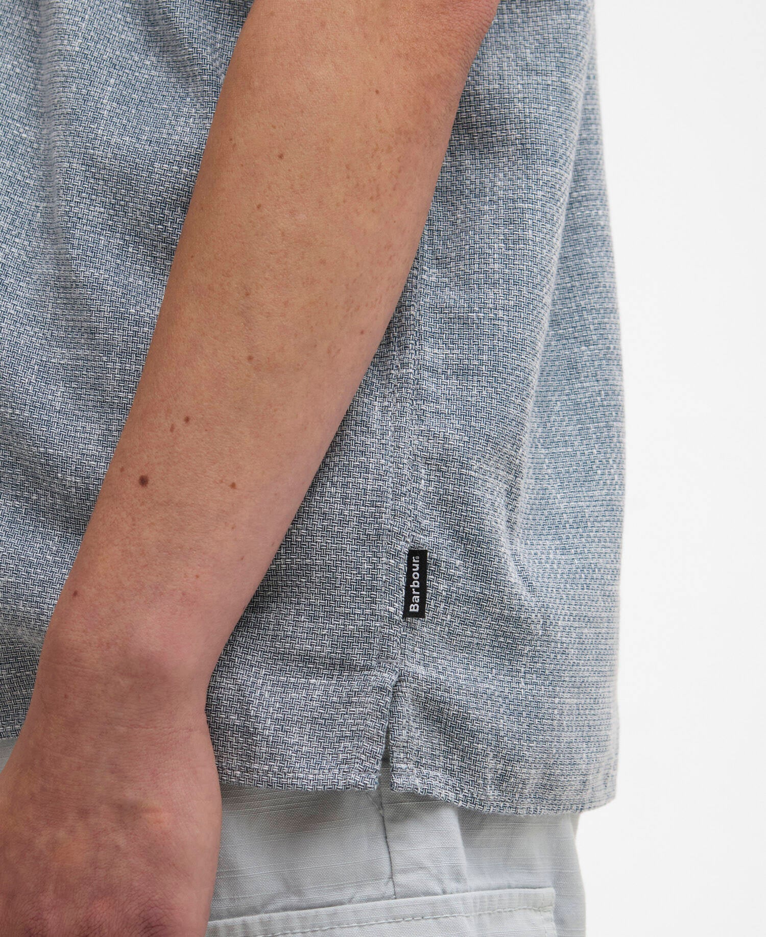 Firth Textured Short-Sleeved Relaxed Shirt Dusk Blue image number 4
