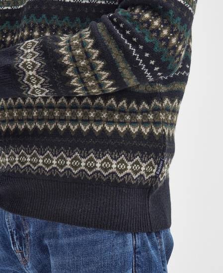 Case Fair Isle Jumper Black Marl
