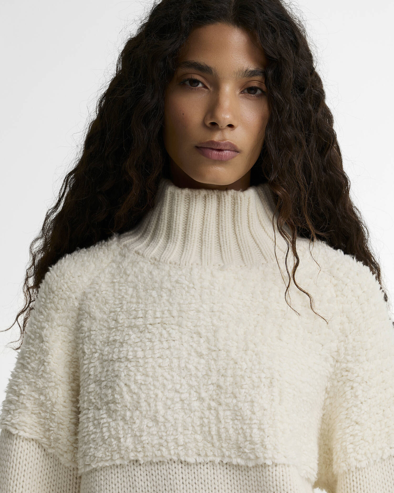 Rothley Funnel Neck Jumper Ecru image number 3