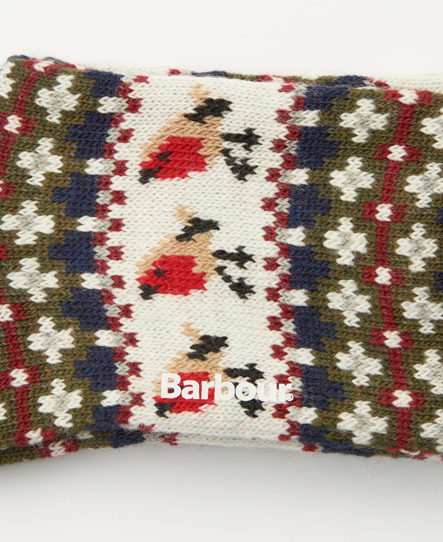 Robin Fair Isle Socks Olive image number 1