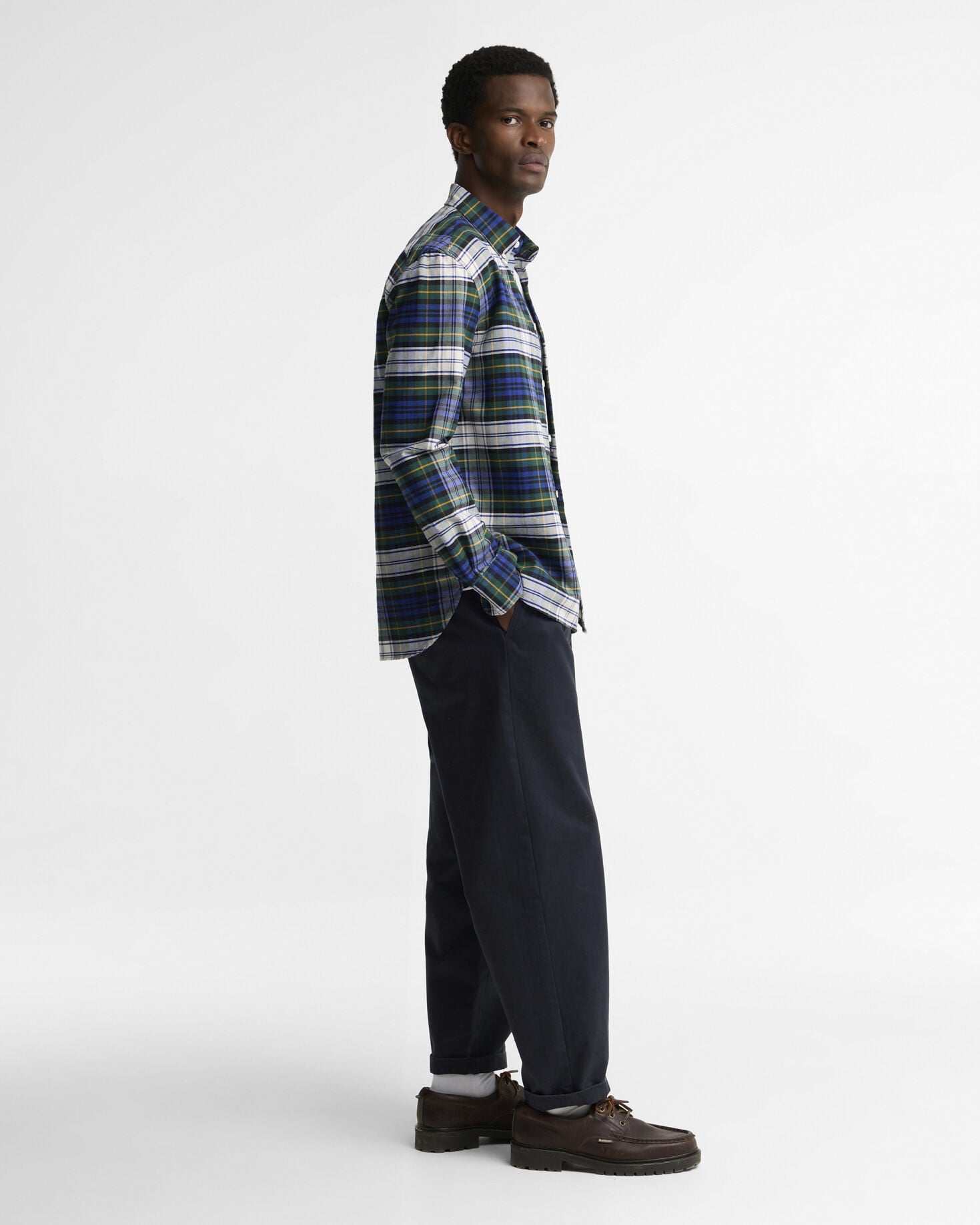 Findhorn Authentic-Fit Long-Sleeved Shirt Seaweed