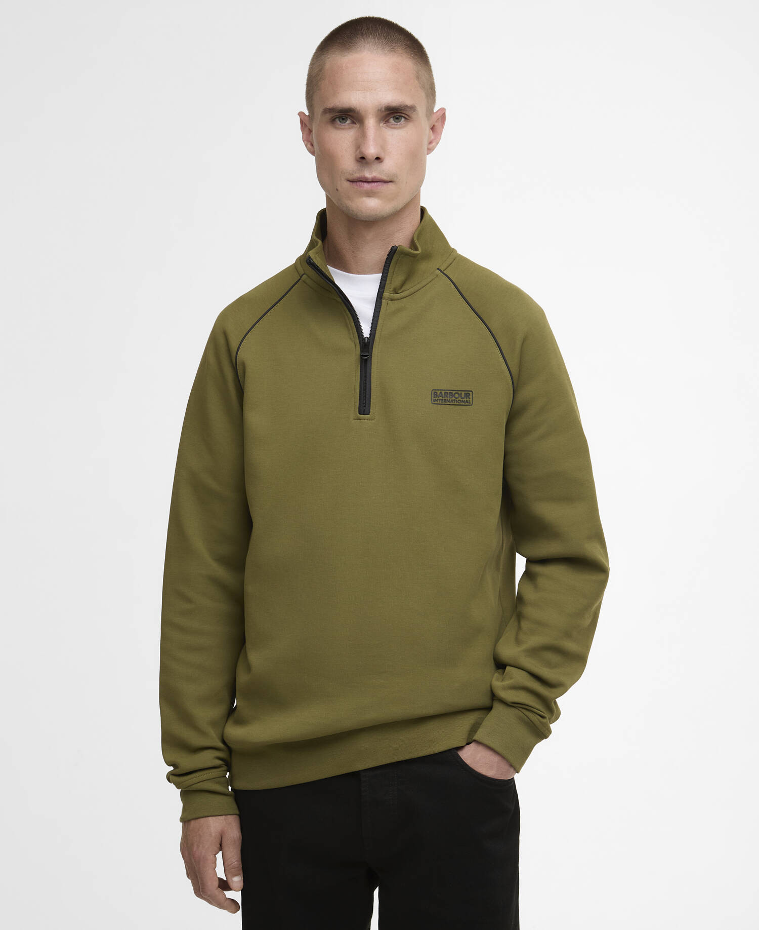Pullover Markford Half-Zip Cable Olive image number 0
