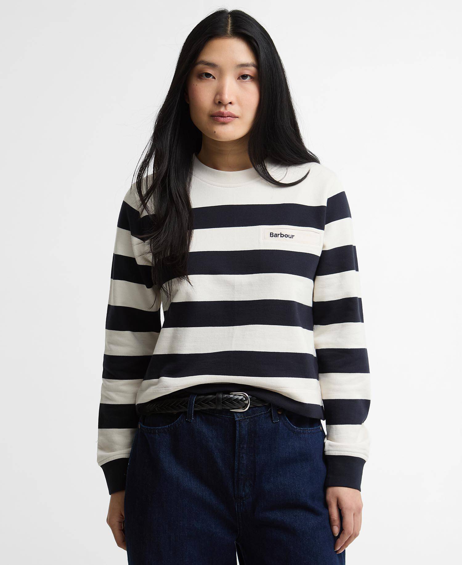 Sweatshirt Aylesby Striped Dark Navy/Cloud Stripe image number 0