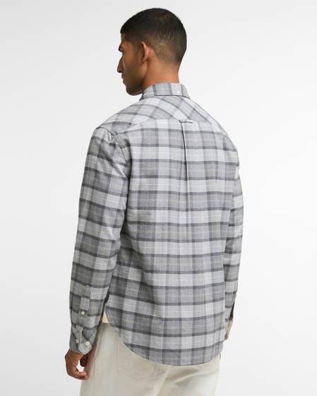 Mineral Tartan Authentic-Fit Long-Sleeved Shirt Ice Granite