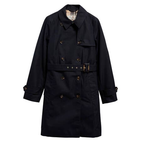 Short Greta Showerproof Trench Coat Dk Navy/Birchwood Dress