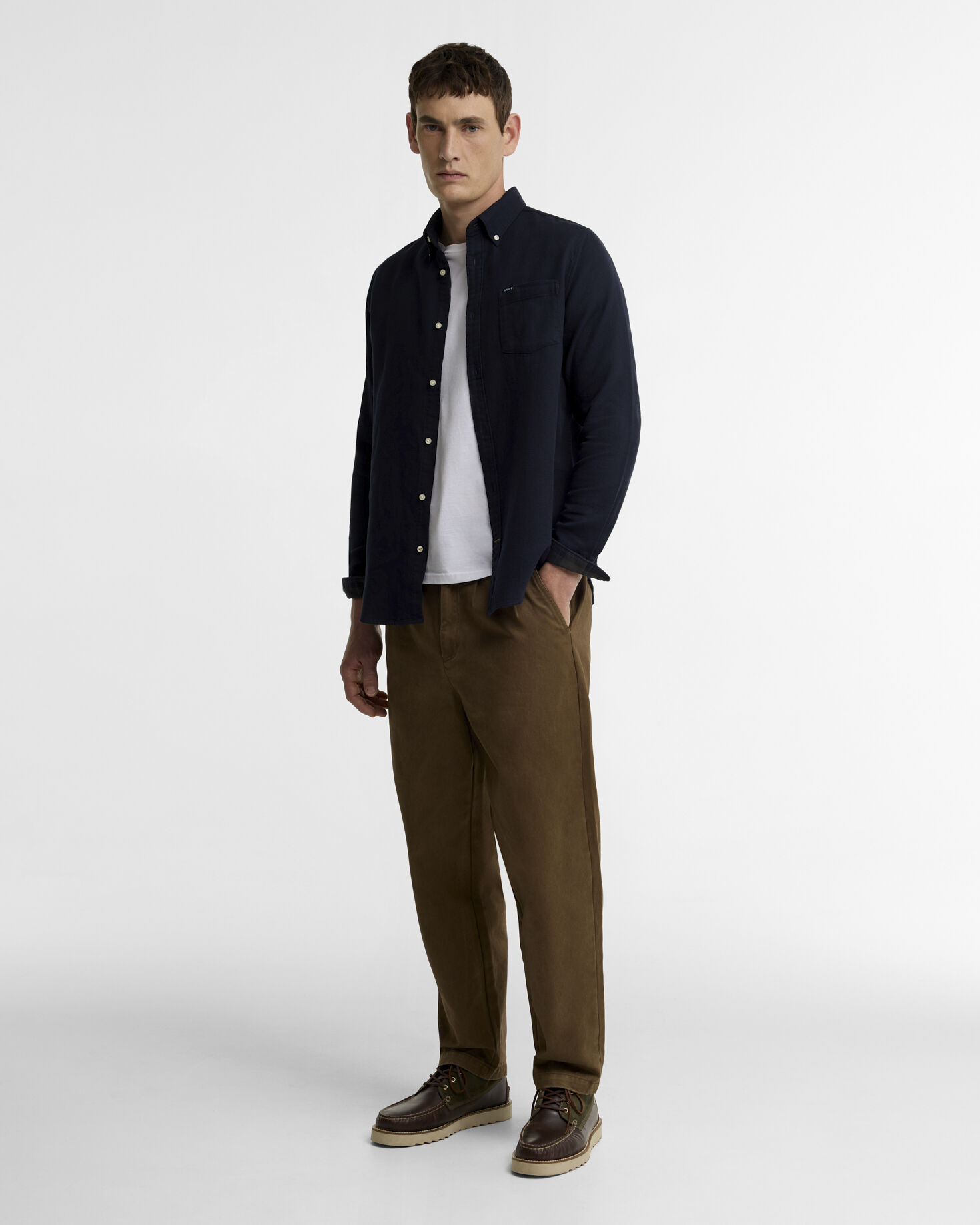 Buckley Tailored Long-Sleeved Shirt Navy
