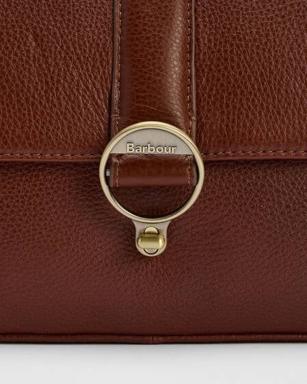Rosa Leather Crossbody Bag Brown