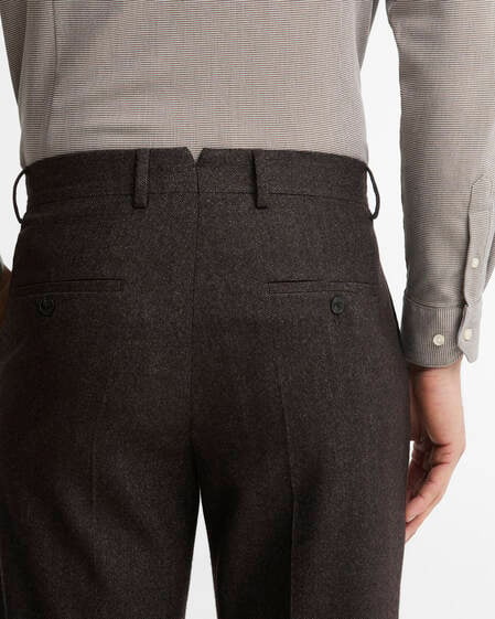 Barbour Hose Carlton Tailored aus Woll-Kaschmir-Mix Brown Marl